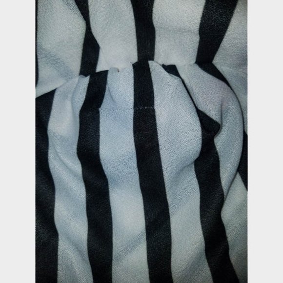 Vtg 80s Plus Size Stripe Floral Dress 20 1/2 - Picture 8 of 8